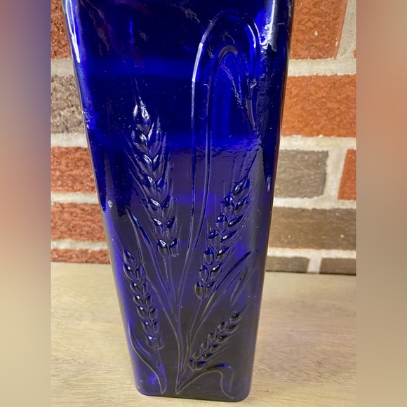 Pier 1 Italy Cobalt Blue Glass Spaghetti Jar Casadis Milano Bail Trigger Vintage - Picture 2 of 11